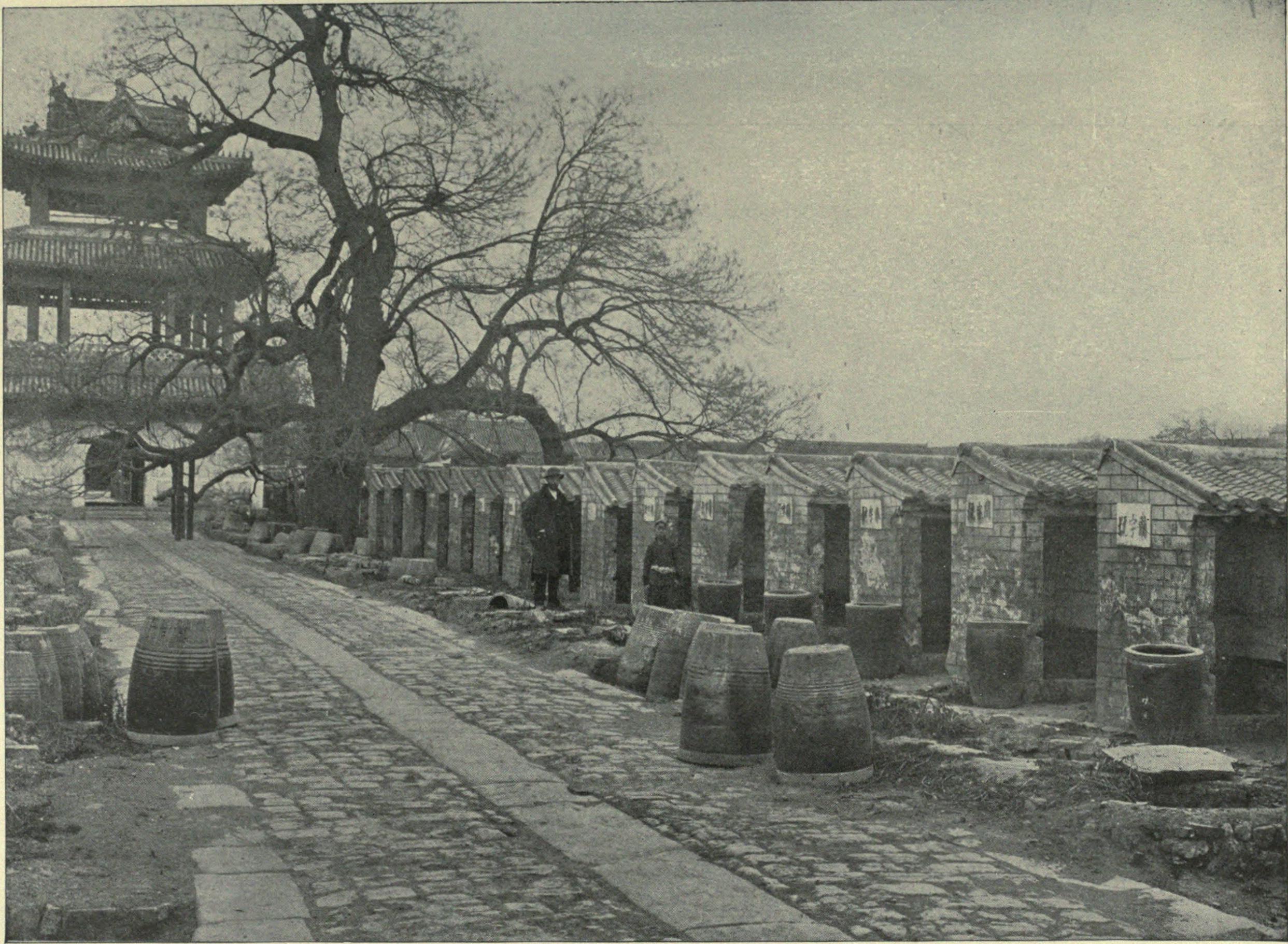 Photograph of Qing Dynasty examination hall in Beijing, 1899.