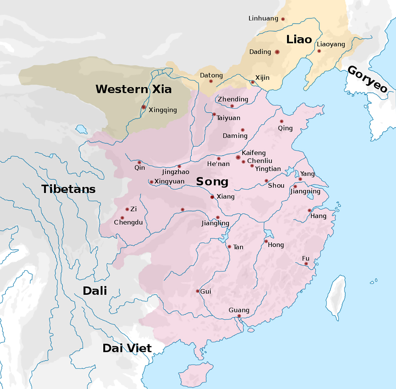 Map of Song Dynasty in China