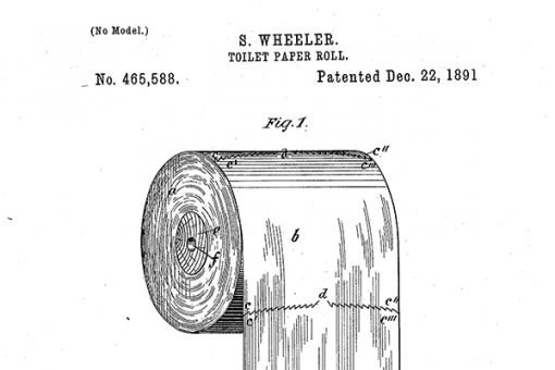 Toilet paper roll patent - US465588